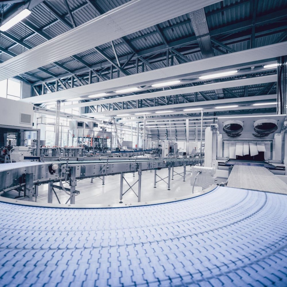 Production Line and Machines in Water Bottling Factory